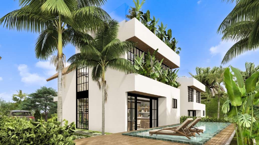 Exterior y piscina