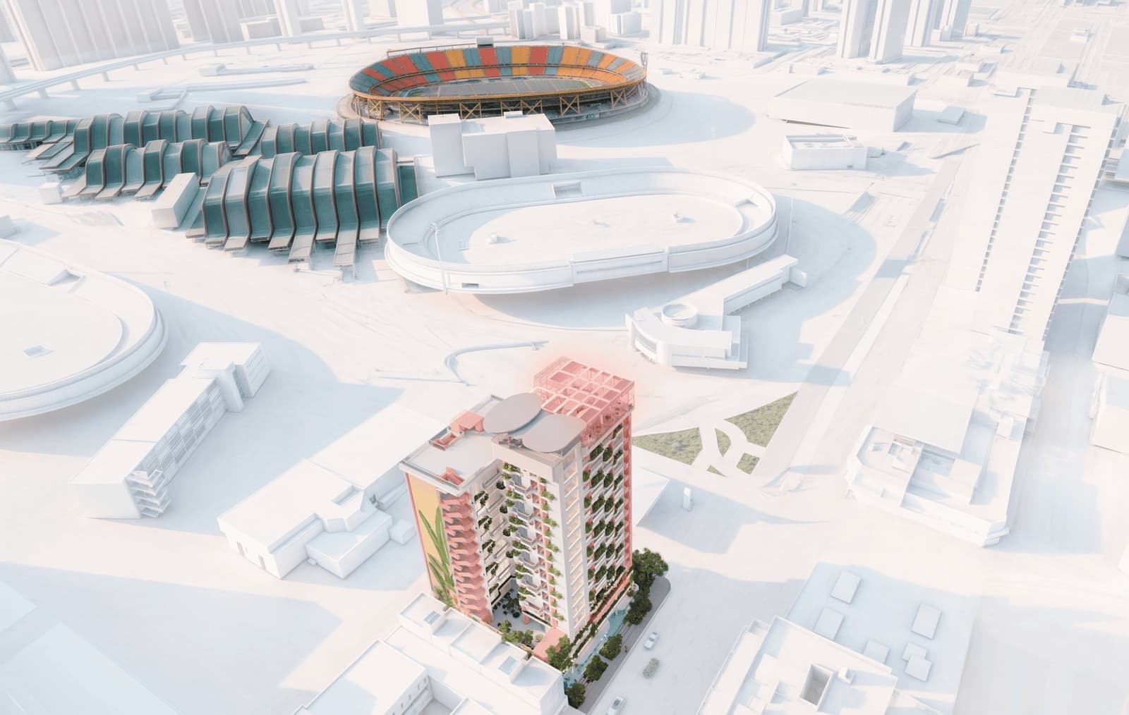 Aerial view of the project